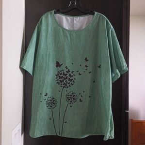 Butterfly And Dandelion Top